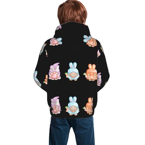 Happy Easter Gnomes Kid Hoodies Boys Sweatshirts Girls Pullover with Pocket4