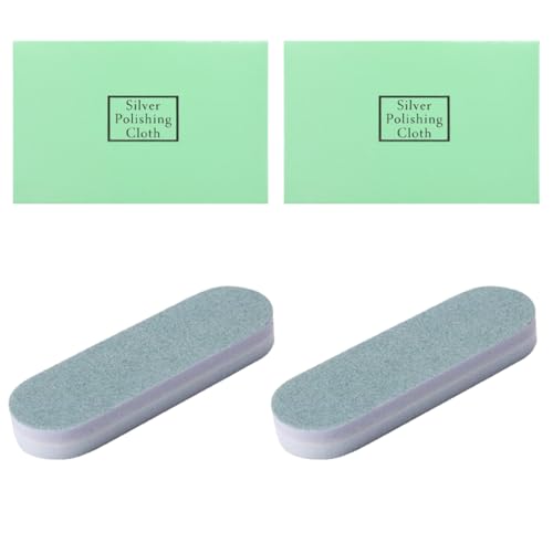 EUYRVAW 4PCS Kit de limpieza,limpiador paño limpia gamuza-2 paños de pulido de plata y 2 varilla para limpiar plata Para limpiar relojes, joyas y accesorios de metal,relojes pulidos
