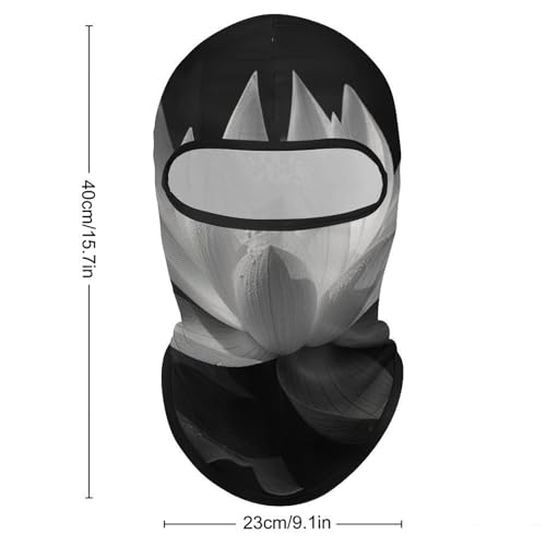 Balaclava Negro y Blanco para Hombre Mujer Protección Solar Transpirable Máscara Completa para la Cabeza para Senderismo, Ciclismo, Correr, Conducción miniatura 2