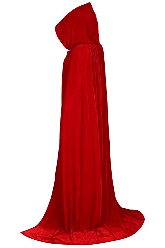 Red Riding Hood Cape Cloak Women Cosplay Hooded Velvet Long Halloween Costumes Y007RM