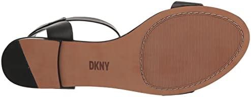 DKNY Women's Transitional Tamara-Flat Ankle Sandal, Black, 9.5 | Image 3