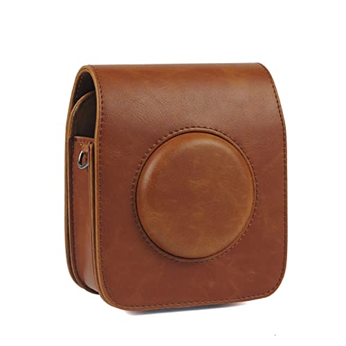 MCNVNEFSAW Bolso de la cámara Funda Protectora Shell PU Cuero Retro Bolso con Correa for el Hombro Apto for FUJIFILM Apto for Square SQ20 SQ10 Bolso de la cámara(B)