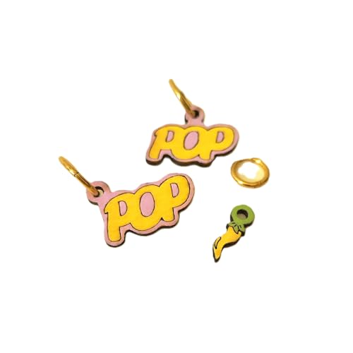 Sastree Pendientes Música Pop (Palabra POP y Guindilla) | Aro