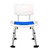 CHEWYNP Tabouret de Bain Chaise de Douche de Salle de Bain Grande Chaise de Douche à Ventouse Tabouret de Douche Dossier et accoudoir réglables en Hauteur Vieux Fournitures de Bain Bleu