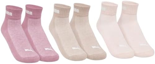 PUMA Kit 3X Pares Meias Cano Curto Sola Atoalhada Grossa Feminina...
