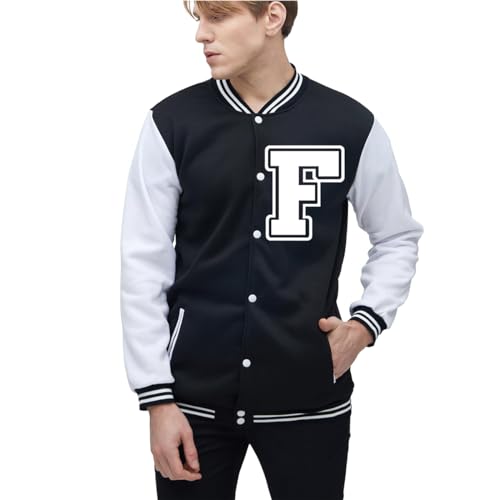 Image of Yuji Itadori Mens Varsity Jacket Baseball Letterman Bomber Jacket Fleece Long Sleeve Coat Casual Clothing XXS-3XL