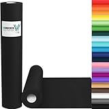 Vanhench Black Wrapping Paper 17.5'×760' (63'), Black Construction Paper for Poster Bulletin Board, Art Packing, Birthday, Bouquet Flower Halloween Wrapping
