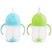 Munchkin Click Lock Weighted Straw Cup, 7 Ounce, Blue/Green, Pack of 2