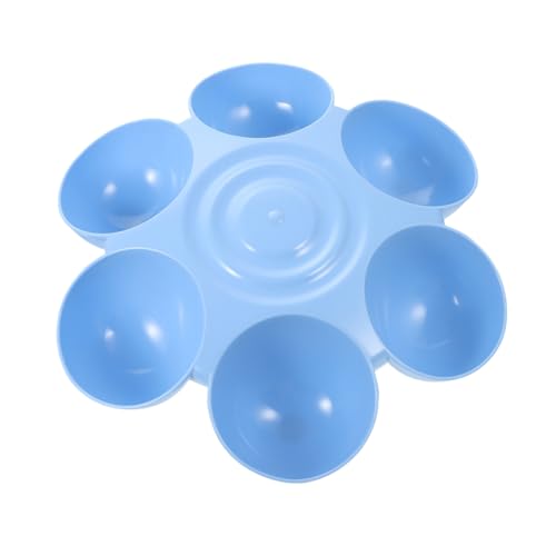 Balacoo Pet Feeding Bowl Multifunctional Cat Food and Water Basin with Charming Flower Shape Design for Cats and Dogs Six Grid Feeder for Convenient Pet Feeding