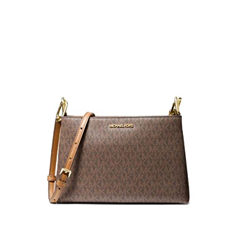 Michael Kors Trisha Leather Medium Triple Compartment Crossbody