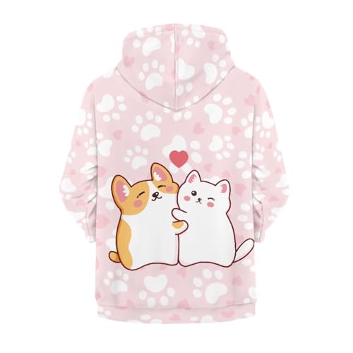 Image of Unisex Zipper Sweatshirt Boys Girls Hooded with 2 Pocket Pullover Hoodies for 6-16Y Kids