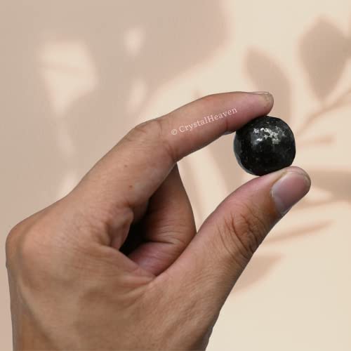 Image of Nuummite Certified Crystal Healing Tumbled Stone, Natural Polished Crystals for DIY Crafts, Manifestation, Meditation, Pooja Feng Shui and Reiki Healing (30 Grams)