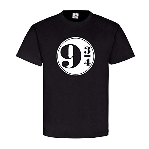 T-shirt Harry noir médium avec train et hibou de sorcière