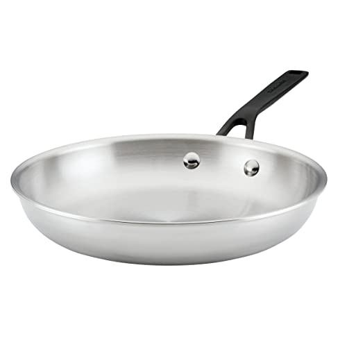 Image of KitchenAid 5-Ply Clad Polished Stainless Steel Frying Pan /Skillet, 10 Inch - Stainless Steel
