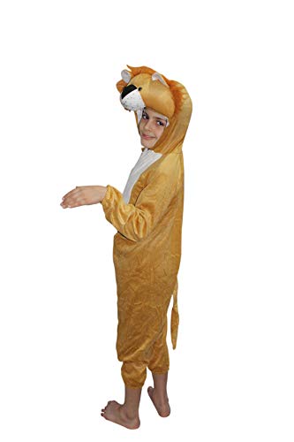 Image of Kaku Fancy Dresses Lion Wild Animal Costume For Kids - Brown, 3-4 Years | Animal Fancy Dress For Boys & Girls