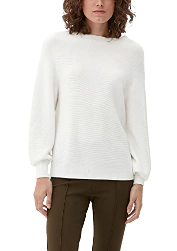 s.Oliver Women's 2126961 Pullover Langarm, White, 44