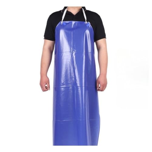 JTZYM Heavy Duty Waterproof Rubber Apron, Adjustable Oil and Stain Resistant Cooking Apron for Grilling, Factory Use, and Kitchen Protection