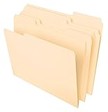 Expansion Size: 0.75 Pendaflex Essentials Carpetas archivadoras, tamaño carta, manila, 100 por caja, color Manila 1/3 Cut, 100 Box
