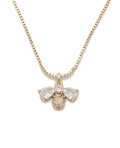 Collier délicat en or et cristal pour offrir à Noël