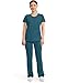 Cherokee Infinity Scrubs for Women Round Neck Scrub Top with 3 Pockets & 360° Stretch 2624A, M, Caribbean Blue