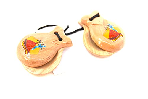 BETTER WITH FRIENDS Spanish Pine Wood Castanets for Children, NATURAL - Image 2