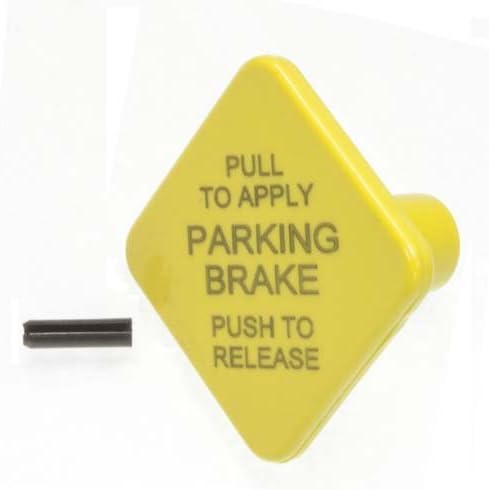 YELLOW KNOB WITH ROLL PIN FOR DASH BRAKE CONTROL VALVE - COMPATIBLE WITH 3/8" SHAFT