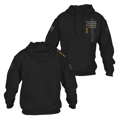 Grunt Style Don't Look Back Men's Pullover Hoodie (Black, Small)