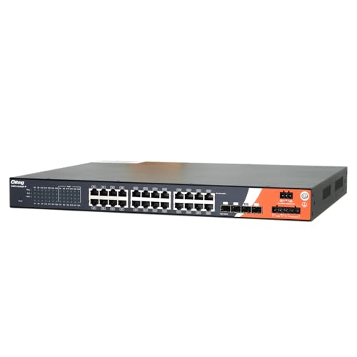 Image of RGPS-3244GP-P | 28-Port Rackmount Managed Gigabit PoE Switch | 24 GE PoE + 4 SFP Slots, ORing Industrial Networking