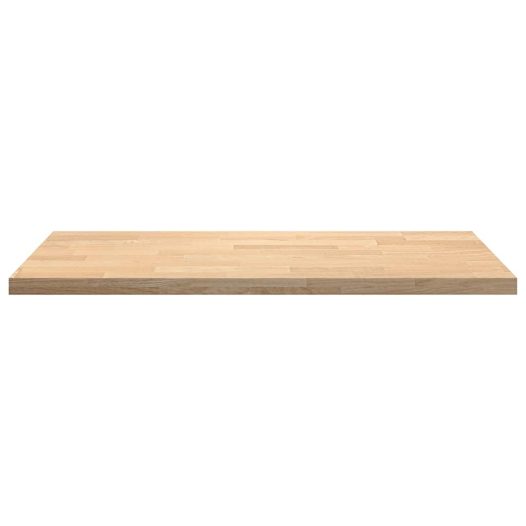 Plan de travail cuisine en bois de chêne massif rectangulaire, plateau dessus 120 x 63,5 x 4 cm, surface poncée pour comptoir, bureau, atelier, rénovation intérieur extérieur