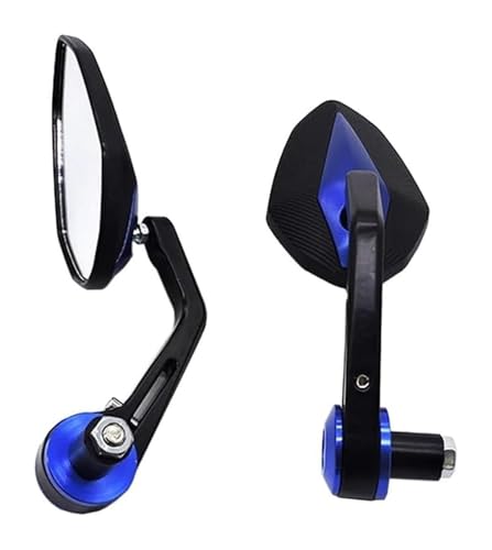 Motos laterales espejos retrovisores universales 22mm para manillar azul