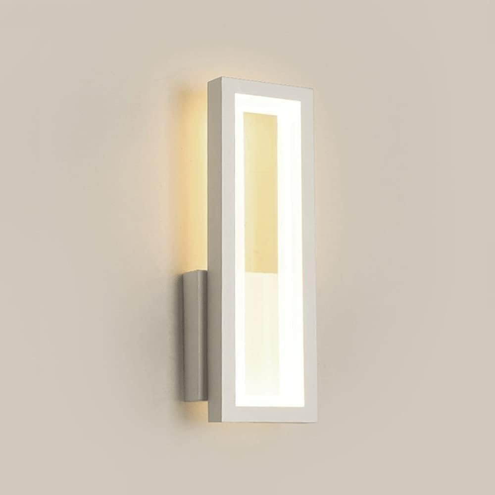 KBUUKYYXouy Modern Wall Mount Light Dimmable Wall Sconce 16W Black Long Strip Linear Hallway Wall Lamp Gold White Minimalist Bedroom Lighting Fixture,for Home Decor,Bianco(Bianco)