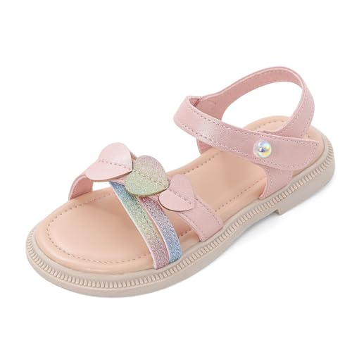 MASOCIO Sandales Fille Chaussure Ete à Bout Ouvert Sandale Chaussures été Enfant Fille Taille Rose (Taille Fabricant: CN 27) EU 28