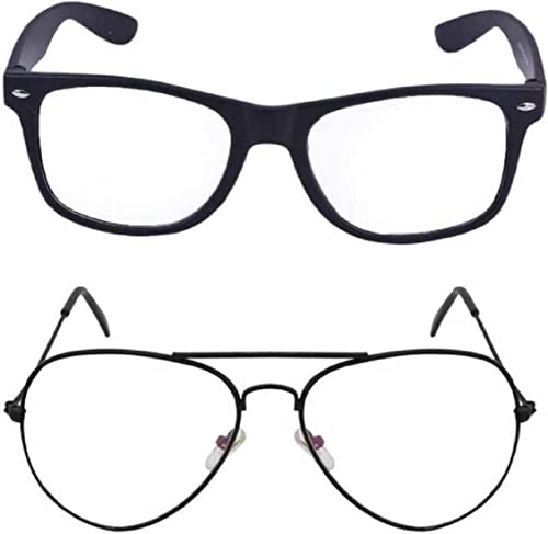 Image of UV-Protected Unisex Wayfarer And Aviator Combo Pack Of 2 Sunglasses