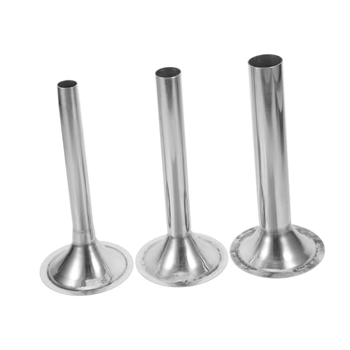GRIRIW Upgrade Your Meat Grinder 3 Stainless Steel Filling Tubes Sausage Stuffer Kit Essential Kitchen Tool