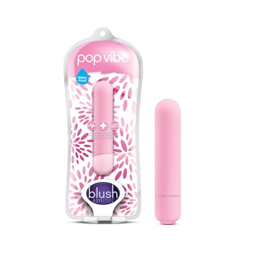 Blush Novelties Vive Pop Vibe - Waterproof 10 Function Rumbly Micro Vibrator - Satin Smooth Texture - Travel Sized Pocket Vibe, Sensual Massager for Women - Pink