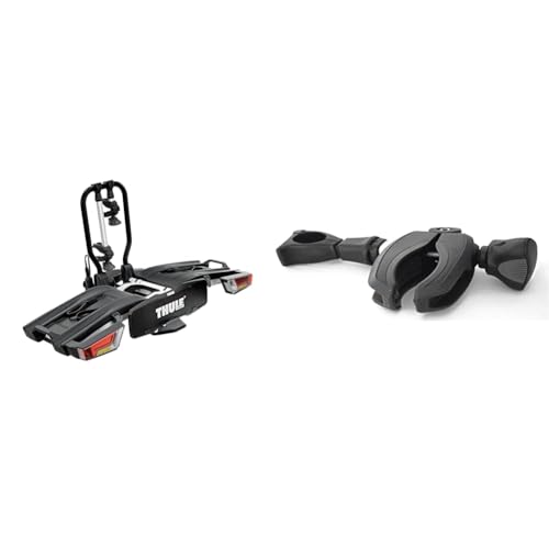 Thule EasyFold XT Fahrradträger für Anhängerkupplung 2 Fahrräder Silber & Unisex 2331220800 Rahmen haltearm, Schwarz, 30 x 5 cm EU