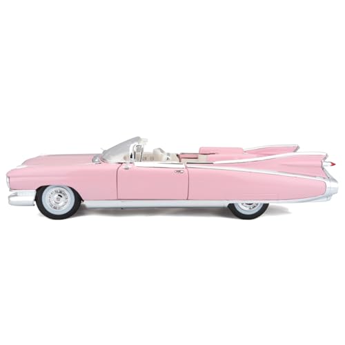 1959 Cadillac Eldorado Biarritz Convertible rosa Maisto 1:18 miniatura 6