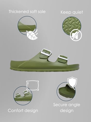 greenbox Women's Adjustable Slip-On EVA Double Buckle Slide Sandals - Lightweight and Comfortable Summer Footwear3