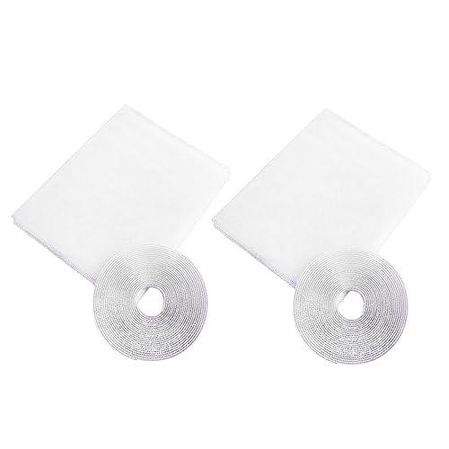 SHINEOFI Mosquito Screen Net Mesh Curtain for Grill Adhesive Stripe Window Screen Netting Mesh Curtain Sheet Self-Adhesive Pasted to Keep Fly and Insects