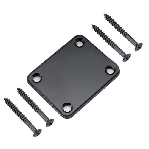 Plaque de manche de guitare carrée en métal pour réparer une jonction de corps lâche