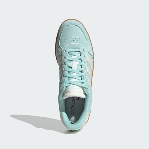 Image of adidas Women's Breaknet Sleek Shoes, Semi Flash Aqua Wonder White Core White, 10
