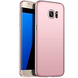 N+A Amosry Compatible con Funda Samsung Galaxy S7 Edge, Slim Fit, Anticaída, Resistencia a la fricción, Estuche rígido, para Samsung Galaxy S7 Edge (Oro Rosa)