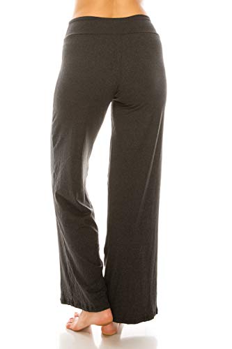 Image of Leggings Depot Women's Wide Leg Drawstring Pajama Pants for Lounge, Sleep | Soft, Breathable Poly-Span, Drawstring Waist, Comfy, Casual, Yoga, Everyday