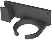 Suporte De Parede P/Secador De Cabelo e Chapinha - Universal C/Parafusos (Preto)
