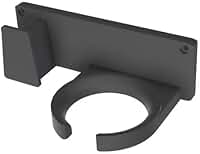 Suporte De Parede P/Secador De Cabelo e Chapinha - Universal C/Parafusos (Preto)