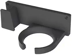 Suporte De Parede P/Secador De Cabelo e Chapinha - Universal C/Parafusos (Preto)