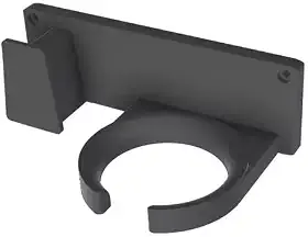 Suporte De Parede P/Secador De Cabelo e Chapinha - Universal C/Parafusos (Preto)
