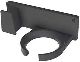 Suporte De Parede P/Secador De Cabelo e Chapinha - Universal C/Parafusos (Preto)