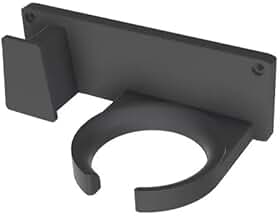 Suporte De Parede P/Secador De Cabelo e Chapinha - Universal C/Parafusos (Preto)