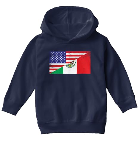 Haase Unlimited Mexican American Flag - Heritage Pride Toddler/Youth Fleece Hoodie2